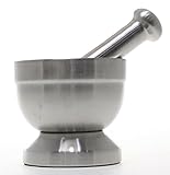 JustNile Mortar and Pestle - High Quality Double Walled Stainless Steel