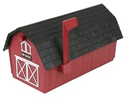 Flambeau 6533ME Mailbox Red Barn With Black Roof, 21-Inch by 12-Inch by 11-3/4-Inch
