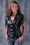 Ladies Black Palamino Studded Top