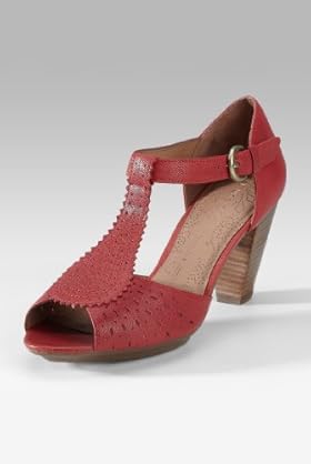 Per Una Leather Punch T-Bar Shoes [T02-1528-S-LCTB]