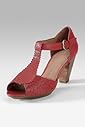 Per Una Leather Punch T-Bar Shoes [T02-1528-S-LCTB]