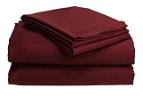 Sealy Best Fit 330-Thread-Count Cotton Sateen Full Size Sheet Set, Cordovan