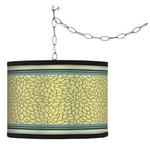 Swag Style Kiwi Tini Dahlia Shade Plug-In Chandelier