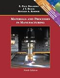 Materials and Processes in Manufacturing, 9th Edit Ion Update