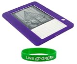 Purple Silicone Skin Case for Amazon Kindle 2 E-Reader Reading Device (Kindle NOT Included)