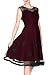 Miusol Women's Elegant Illusion Floral Lace Cap Sleeve Bridesmaid Prom Dress