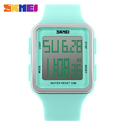 SKMEI 1139 Brand LED 50M Waterproof Electronic Calendar Stopwatch Leisure Sports For Men And Women Watch