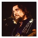 Waylon Jennings Color Box Canvas Print - Gallery Wrapped - (18x18 Inches)