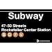Rockefeller Center Station Metal Subway Sign