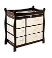 Badger Basket Baby Changing Table with Six Baskets, Espresso