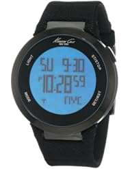 Kenneth Cole New York Unisex KC1700 Digital Blue Screen Dial Watch