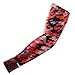 COOLOMG (One Piece) Youth Compression Arm Sleeve UV Protection Digital Camo Red Black XXS