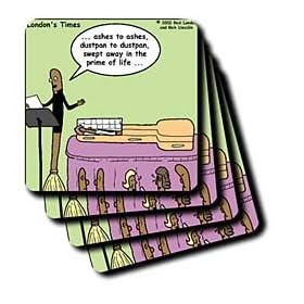 Broom Funerals - Set Of 4 Coasters - Soft by 3dRose LLC