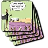 Review 3dRose LLC  / Broom Funerals - Set Of 8 Ceramic Tile Coasters