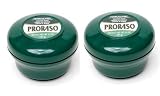 Proraso Eucalyptus Shaving Soap Cup - 2 Pack