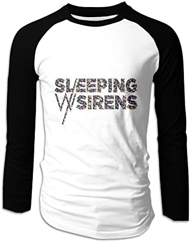 Men's Raglan Sleeping With Sirens Tee Black X-Large