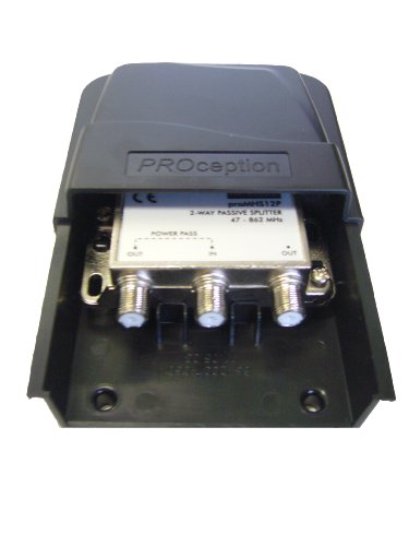 PROception 2 way professional outdoor tv aerial splitter