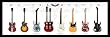 Guitar Heaven - Chart of Famous Guitars, Music Poster Print - 36x12
