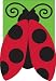 Ladybug Regular Size Applique Flag