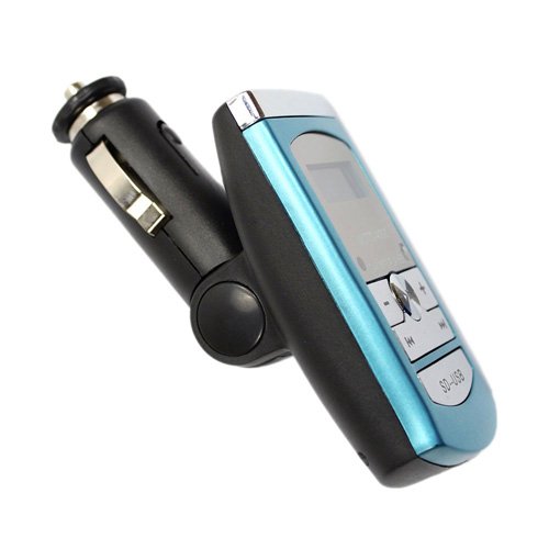 Hands-free with Built-in Microphone Car Mp3 Player Fm Transmitter Blue low price