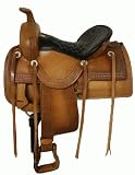 DOUBLE T GAITED Western Pleasure Saddle Square Skirt, Dark Oil, 17 inch