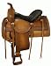 DOUBLE T GAITED Western Pleasure Saddle Square Skirt, Dark Oil, 17 inch