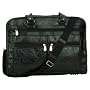 Italian Stone Design Genuine Leather Briefcase with Embossed Alligator Grain Design