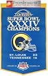 St. Louis Rams Limited Edition 24"x36" Wool Dynasty Banner - Football Sports Merchandise