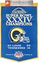 St. Louis Rams Limited Edition 24"x36" Wool Dynasty Banner