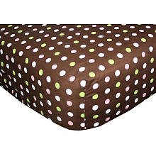 Alli Taylor Circle Time Pink Fitted Sheet in Brown Dot product image