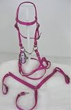 Miniature Horse / Small Pony Bridle & Breast Collar Set Raspberry Pink