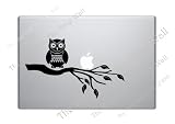 Cute Owl on Tree Branch Vinyl Decal Sticker for Computer Wall Car Mac Macbook and More