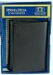 Fermi & Telsa Leather Trifold Wallet - Black