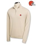 Cleveland Browns Stone Cutter & Buck Legend Supima Cotton Half Zip Sweater - Small