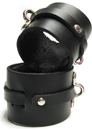 Kinklab Basics Leather Ankle Cuffs Black