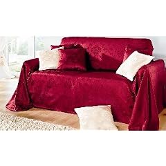 Sofa-/Bett�berwurf bordeaux 160 x 200