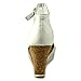 Kenneth Cole Reaction Womens SOLE NESS Open Toe Special Occasion Leather Wedged Sandals, White, Size 10