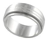 Stainless Steel Faith Fish Spinner Style Flat Band