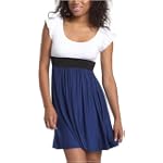 Necessary Objects Juniors' Colorblock Babydoll Dress