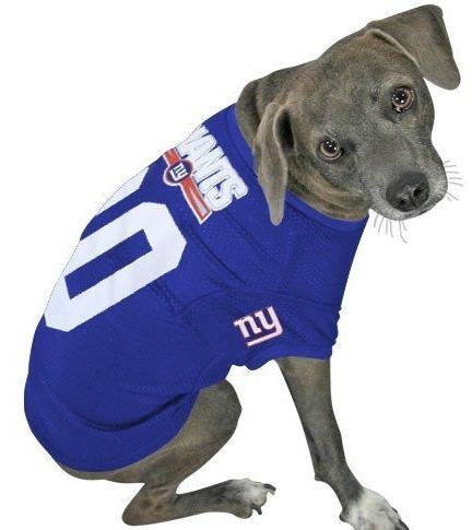 Officially Licensed by the NFL - New York Giants Dog Football Jersey - Small