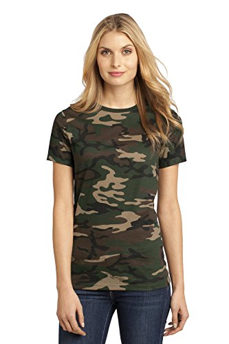 District Made Women's Perfect Weight Camo Crew Tee 3XL Military Camo