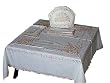 Square Table Cloth and Napkins Cotton Embroidered 48 x 48 inches