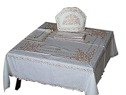 Square Table Cloth and Napkins Cotton Embroidered 48 x 48 inches