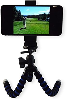 Flexible Mini Tripod for iPhone, Samsung Galaxy - Universal Smartphone Stand And Holder - Video Record Your Golf Swing, Take Selfies or Time Lapse Photos With Ease.