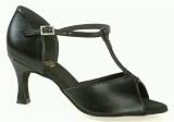 340 Almeria Ladies' Sandal with a 2.5 Flared Heel in Black Co-ag (Regular Fit)