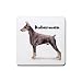 Doberman Pinscher Rubber Square Coaster (4 pack)
