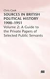 Sources in British political history, 1900-1951