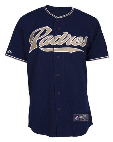 San Diego Padres Youth Alternate Home Replica Jersey by Majestic Athletic - Navy Medium