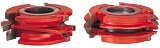 Freud UP266 2-Sided Bead Profile Shaper Cutter Set For 1-Inch Rail And Stile Doors, 1-1/4 Bore