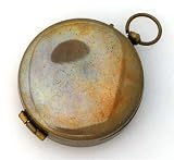 Brass Pocket Compass with Cover and Antique Finish